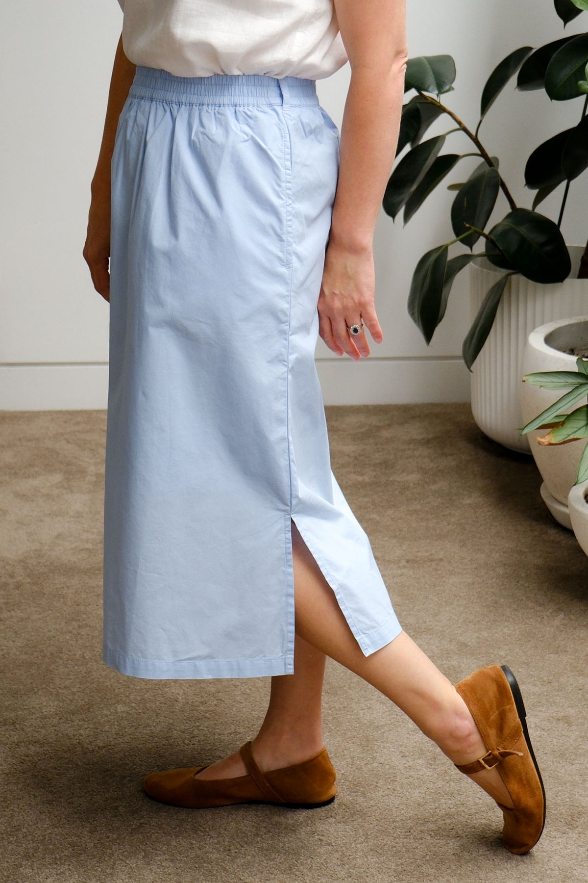 Cove Midi Skirt - Arctic Sky - On A Good Day -