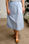 Cove Midi Skirt - Arctic Sky - On A Good Day -
