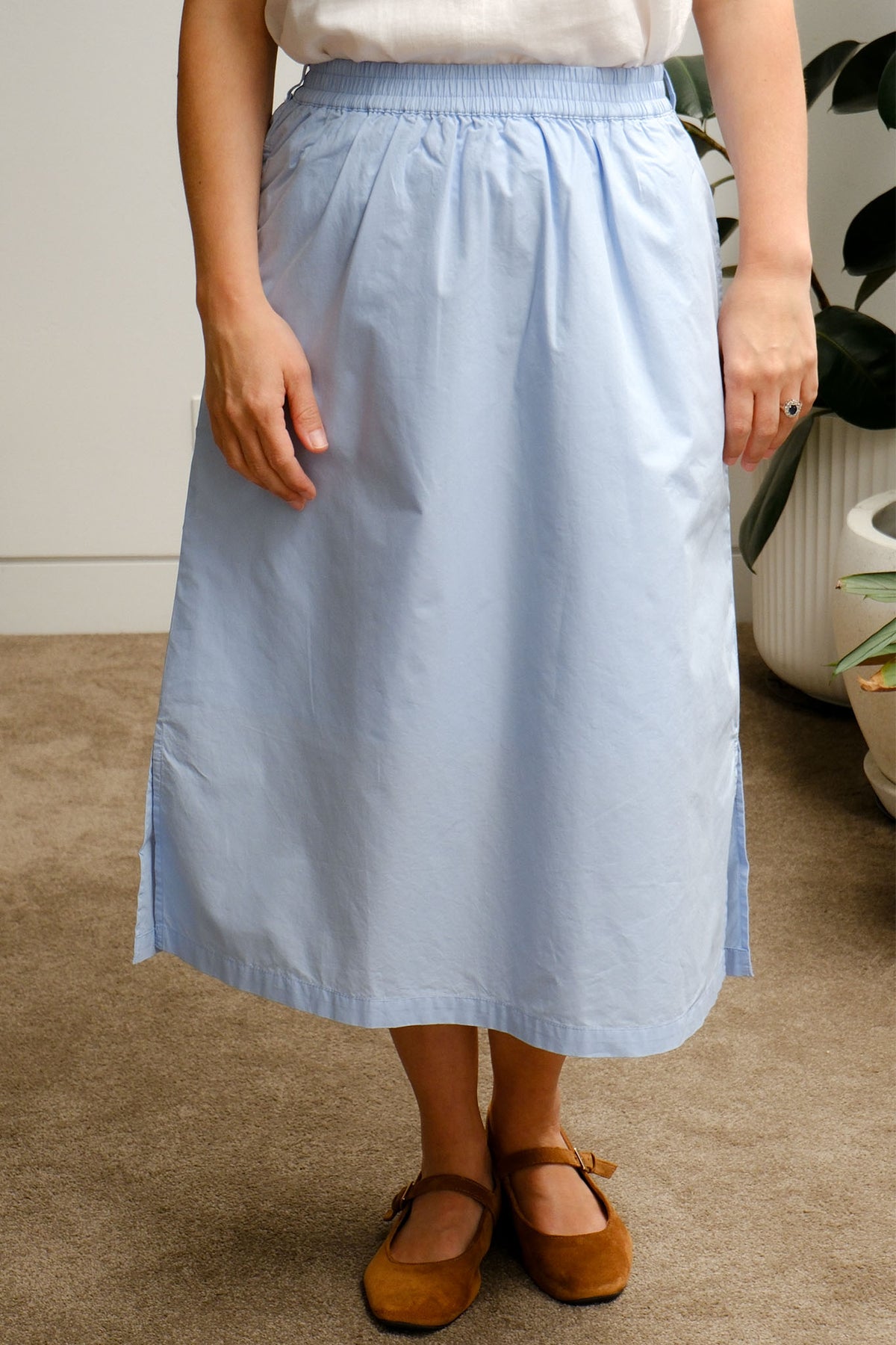 Cove Midi Skirt - Arctic Sky - On A Good Day -