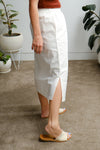 Cove Midi Skirt - Crisp White - On A Good Day -