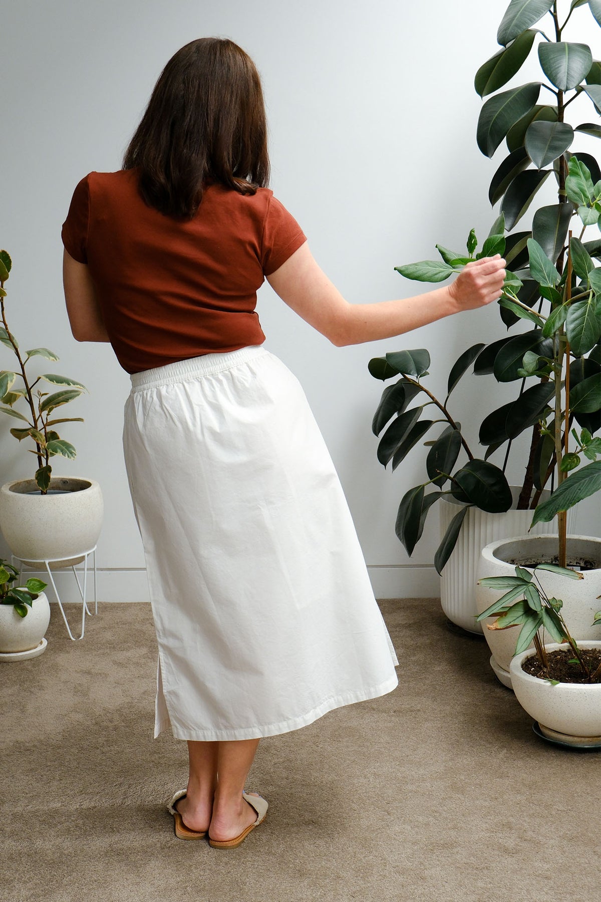 Cove Midi Skirt - Crisp White - On A Good Day -