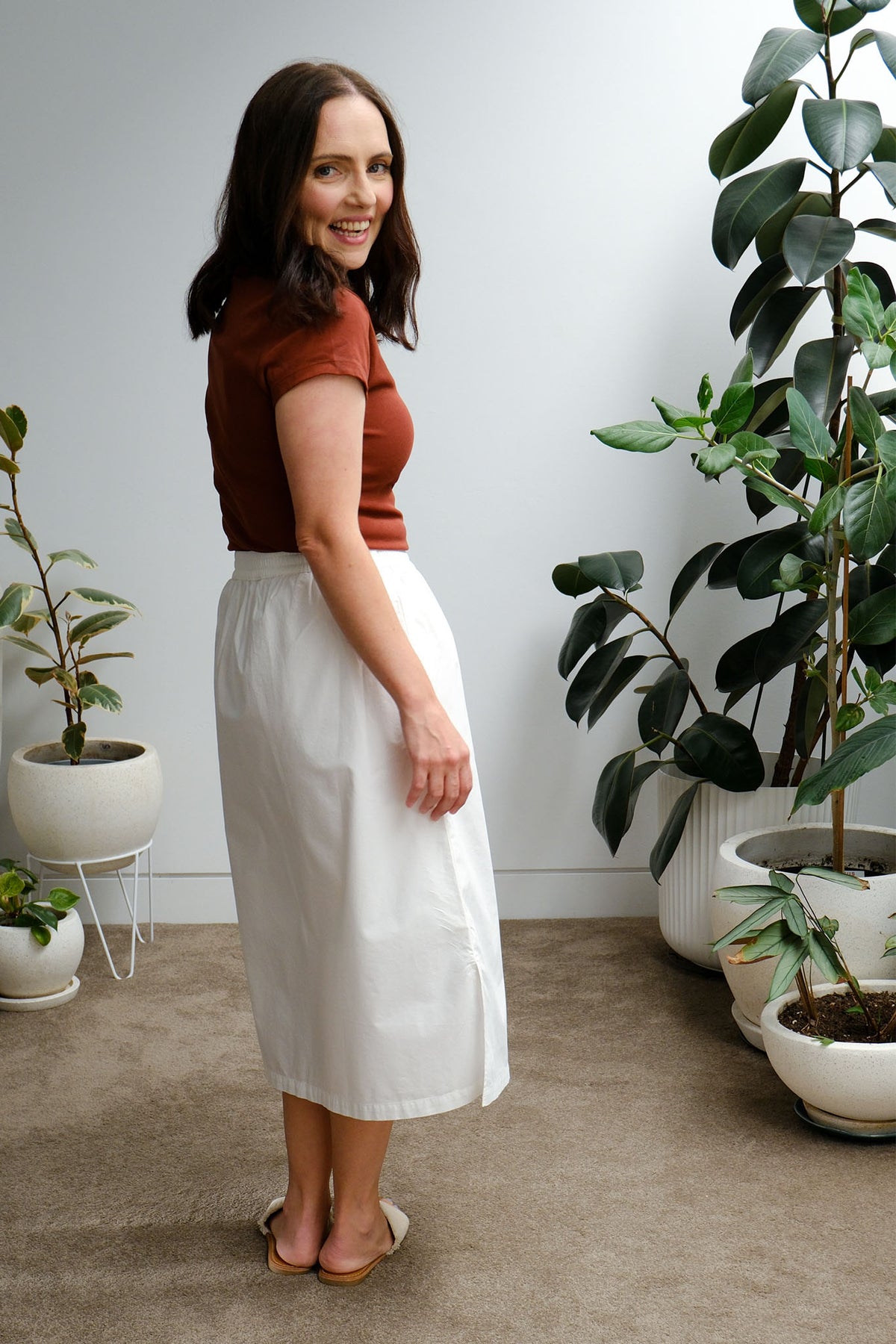 Cove Midi Skirt - Crisp White - On A Good Day -