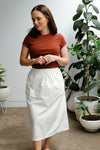 Cove Midi Skirt - Crisp White - On A Good Day -