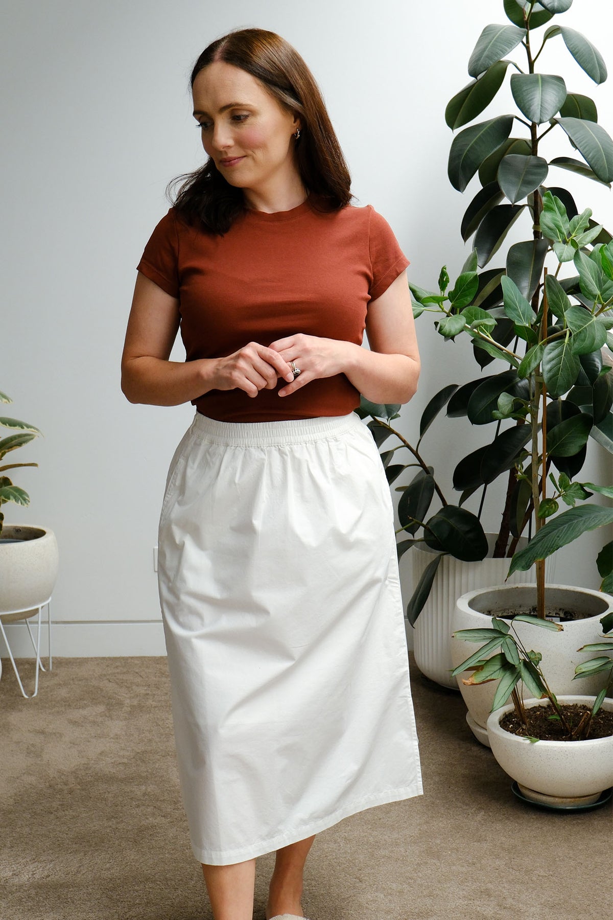 Cove Midi Skirt - Crisp White - On A Good Day -