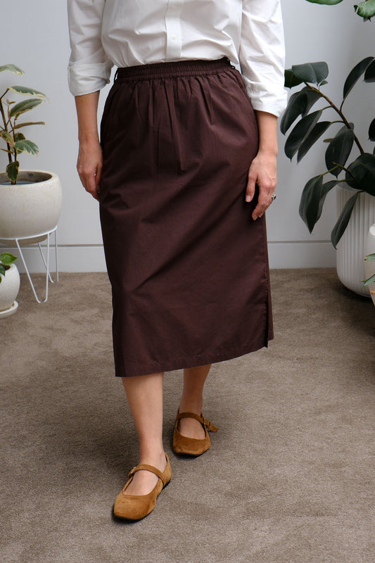 Cove Midi Skirt - Dark Chocolate - On A Good Day -