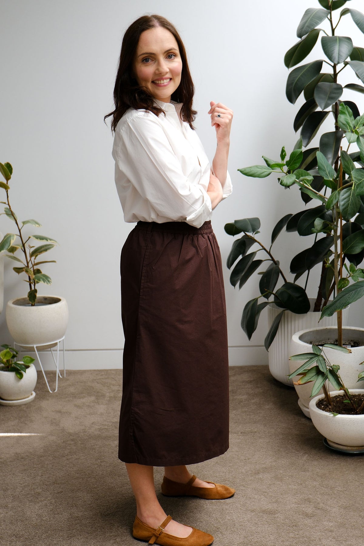 Cove Midi Skirt - Dark Chocolate - On A Good Day -
