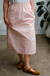 Cove Midi Skirt - Peach Stripe - On A Good Day -