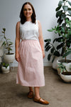 Cove Midi Skirt - Peach Stripe - On A Good Day -