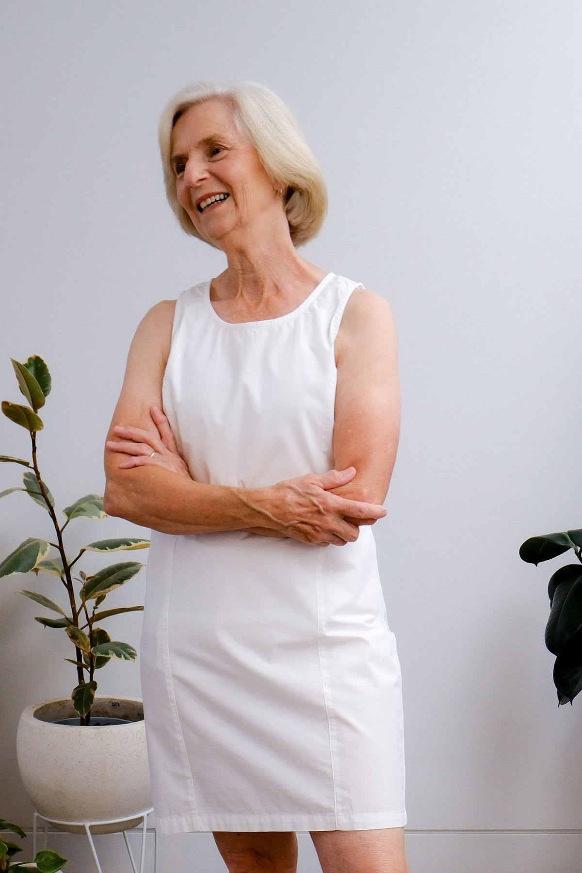 Gallery Mini Dress - Crisp White - On A Good Day -