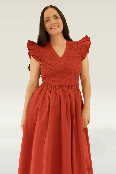 open lace back dress Gather Dress