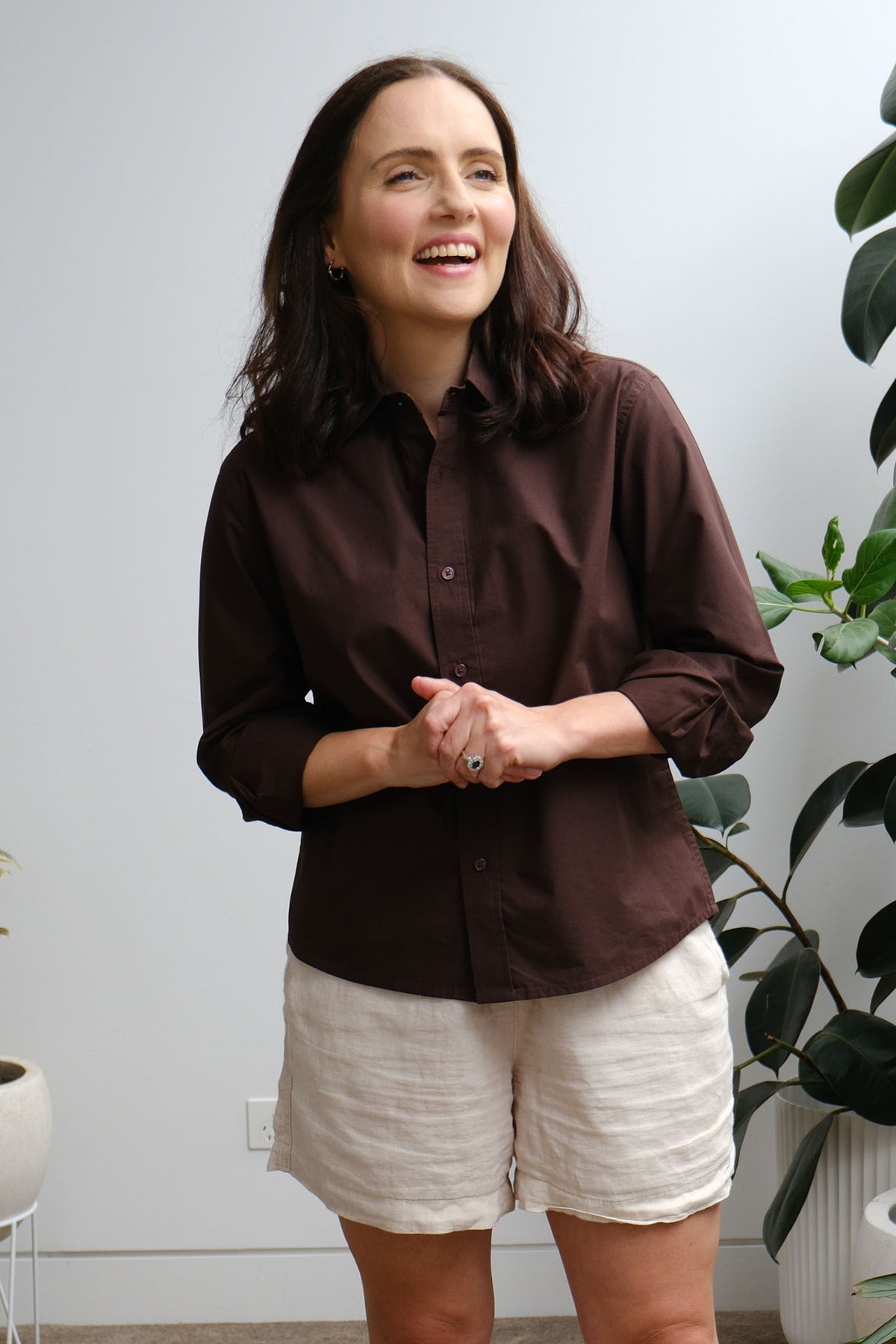 Lane Shirt - Dark Chocolate - On A Good Day - Tops