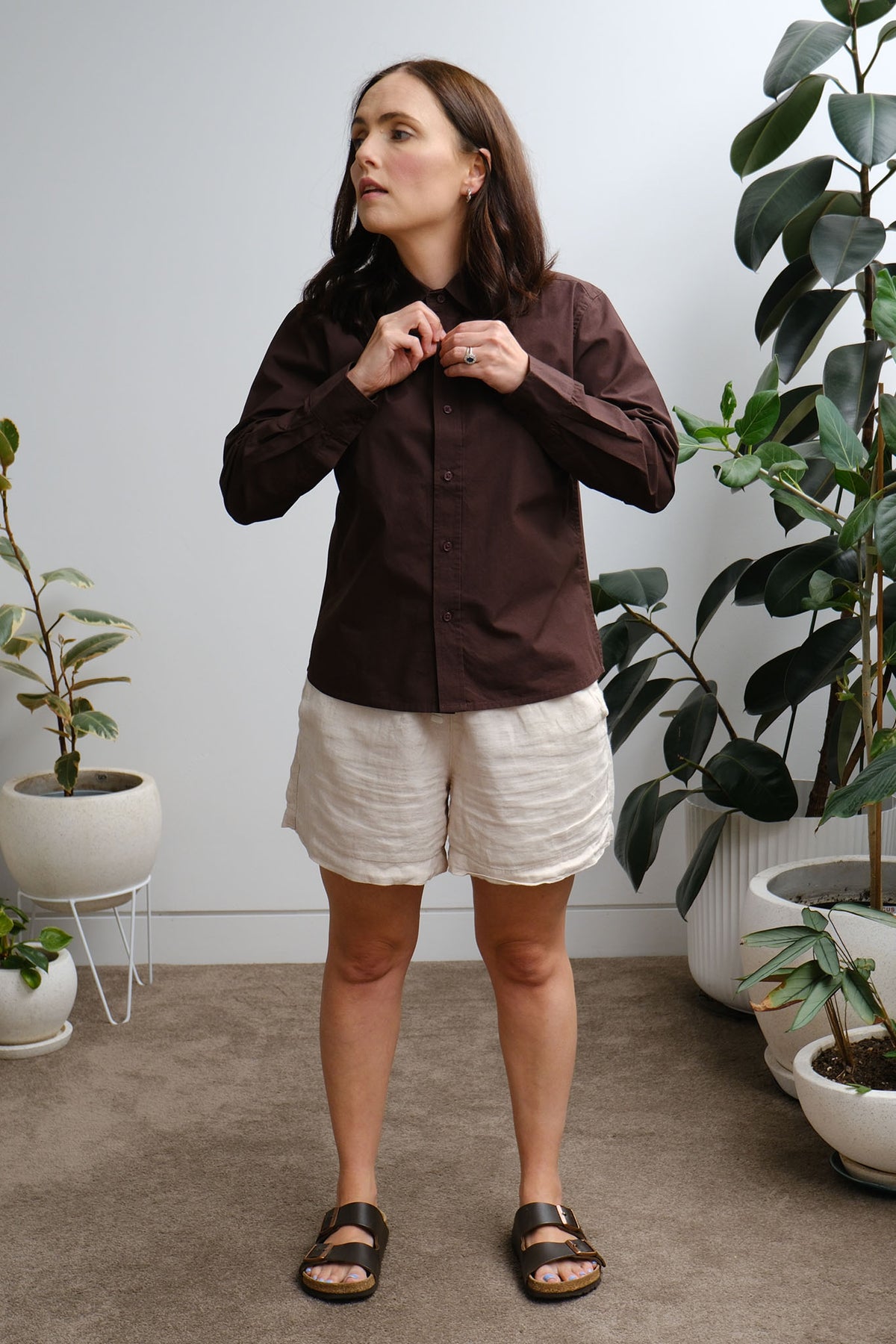 Lane Shirt - Dark Chocolate - On A Good Day - Tops
