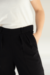 Luxe Lounge Pants - On A Good Day - Black - Front View - Pants