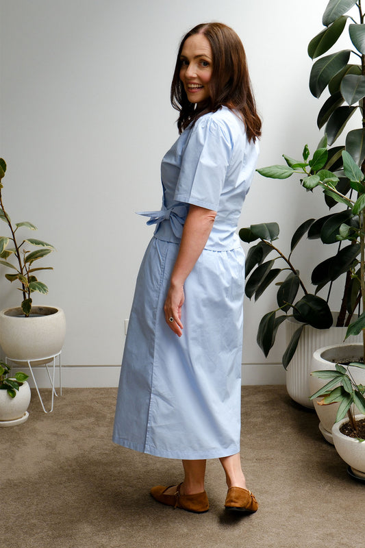 Terrace Wrap Top - Arctic Sky - On A Good Day - Tops