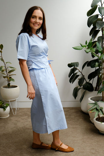 Terrace Wrap Top - Arctic Sky - On A Good Day - Tops