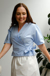Terrace Wrap Top - Arctic Sky - On A Good Day - Tops