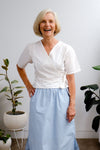 Terrace Wrap Top - Crisp White - On A Good Day - Tops