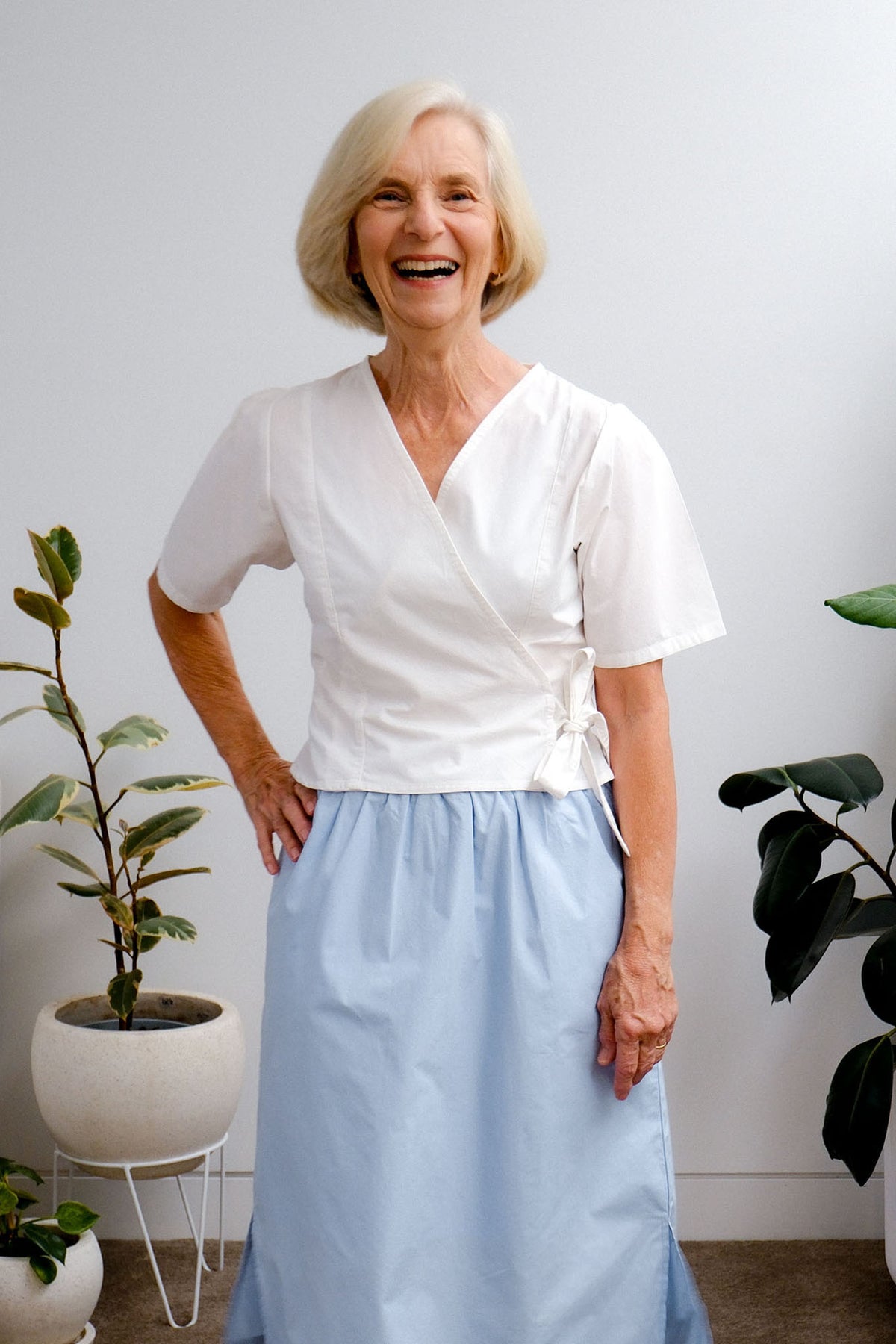 Terrace Wrap Top - Crisp White - On A Good Day - Tops