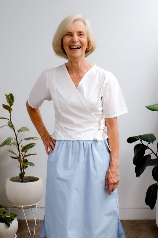 Terrace Wrap Top - Crisp White - On A Good Day - Tops