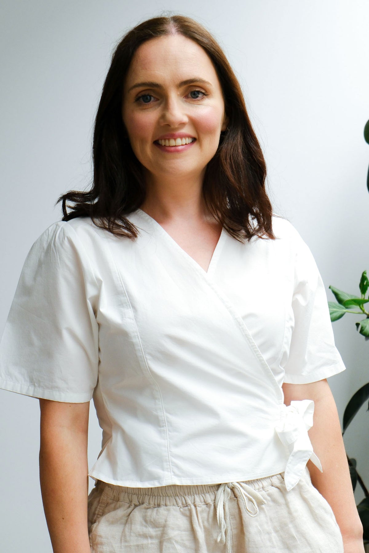 Terrace Wrap Top - Crisp White - On A Good Day - Tops