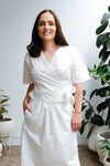Terrace Wrap Top - Crisp White - On A Good Day - Tops