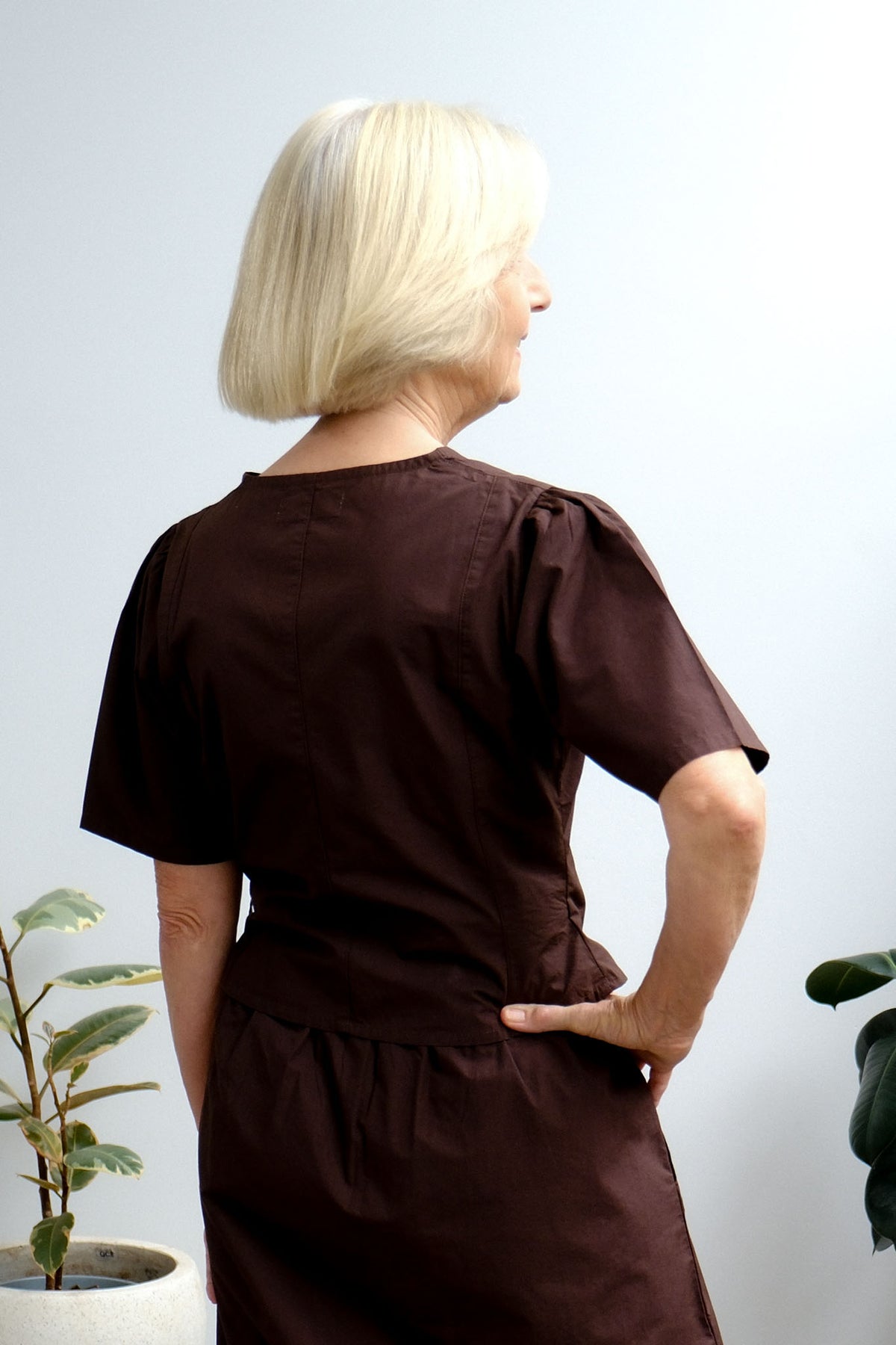 Terrace Wrap Top - Dark Chocolate - On A Good Day - Tops