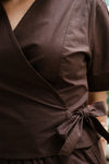 Terrace Wrap Top - Dark Chocolate - On A Good Day - Tops