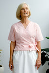 Terrace Wrap Top - Peach Stripe - On A Good Day - Tops
