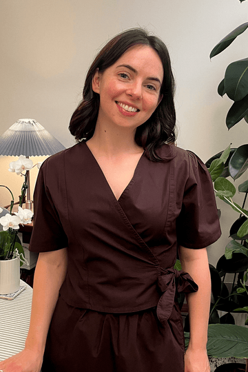 Terrace Wrap Top - Dark Chocolate - On A Good Day - Tops
